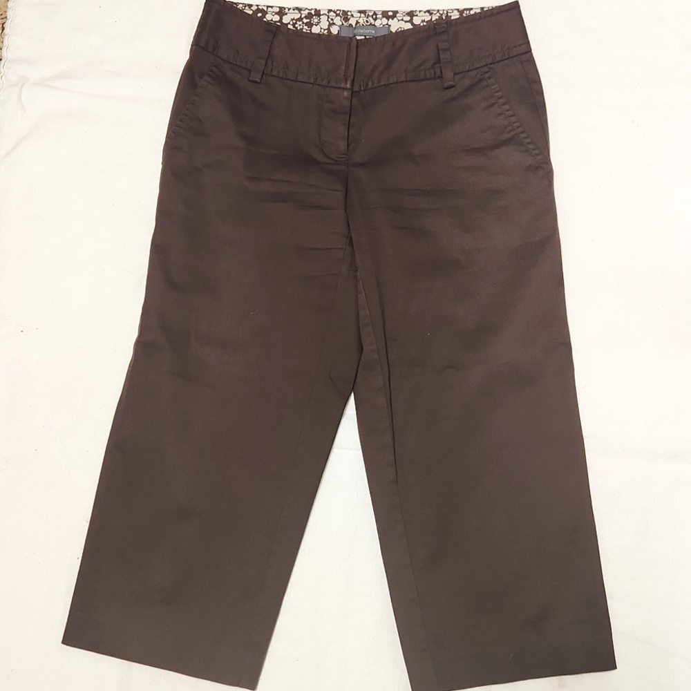 Liz claiborne Audra 2p cropped capri brown dress pants